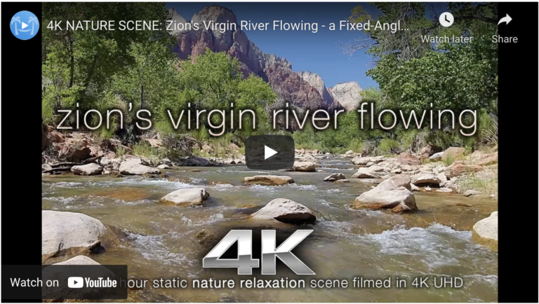 More ease through nature at Zion's Virgin River